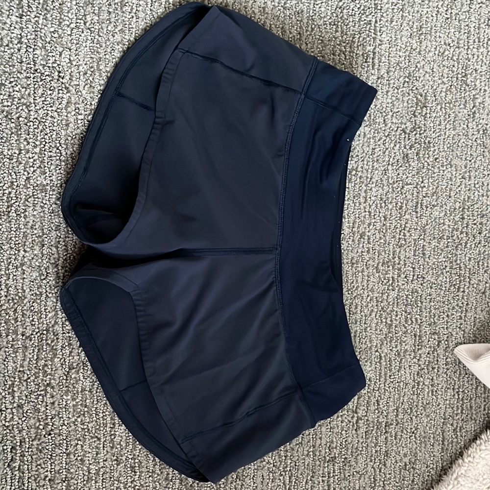 Navy blue Lululemon speed up shorts